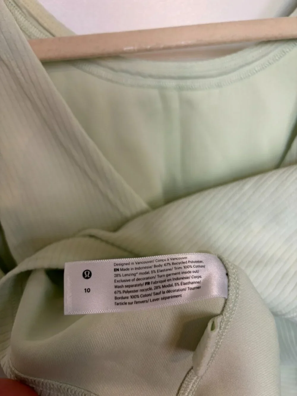 lululemon athletica Ribbed Cropped Tank Top in Light Mint